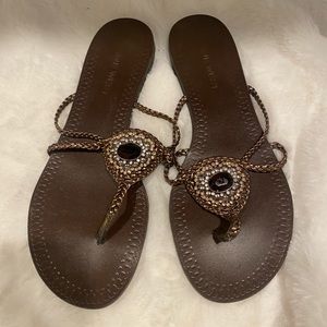 Nine West sandals with rhinestones